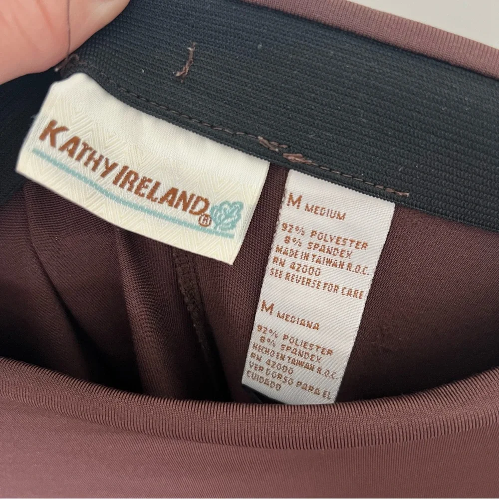 Vintage 90s/Y2k Kathy Ireland Brown Midi Skirt